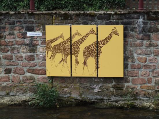 Triptyque de girafes